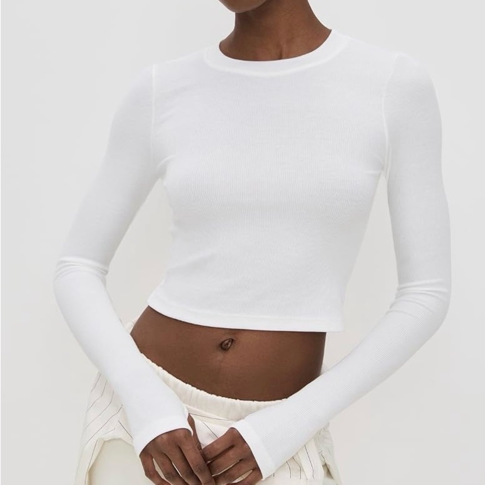 Splits59 Louise Rib cropped long sleeve/ M NWOT